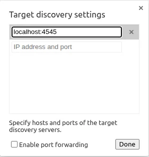 New host and port configured